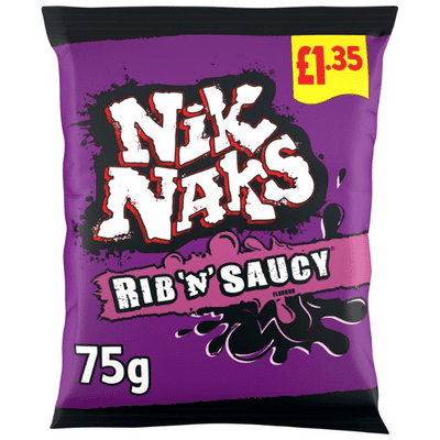 NIK NAKS Rib 'N' Saucy Snacks 20x75g PM £1.35