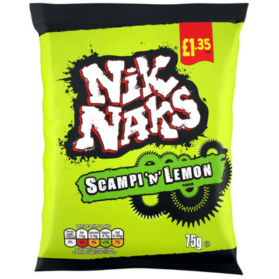 NIK NAKS Scampi 'N' Lemon Snacks 20x75g PM £1.35