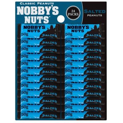 NOBBYS Salted Peanuts Carded 24x50g