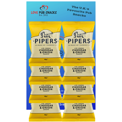 PIPERS CRISPS Pub Card (Various Flavours) 8x40g