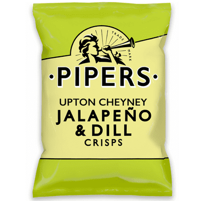 PIPERS Upton Cheyney  Jalapeno & Dill Crisps 24x40g