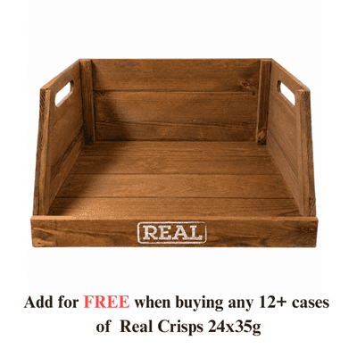 POS Real Crisps Wooden Display Crate