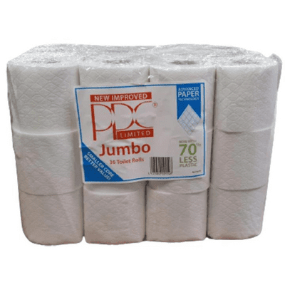 PPC White Large 2ply Toilet Paper 36 Rolls