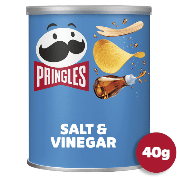 PRINGLES Salt & Vinegar Crisps 12x40g