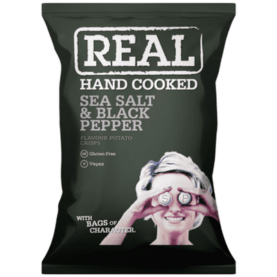REAL Sea Salt & Black Pepper Crisps 24x35g