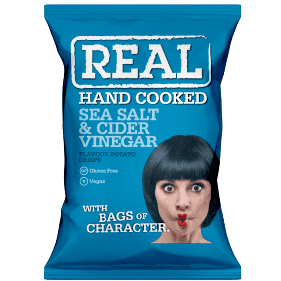 REAL Sea Salt & Cider Vinegar Crisps 24x35g