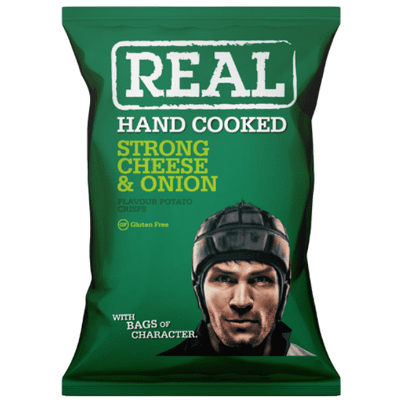 REAL Strong Cheese & Onion Crisps 24x35g