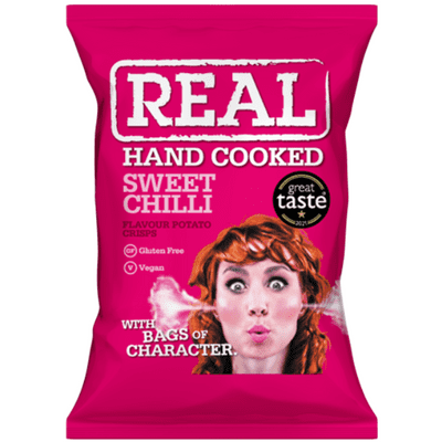 REAL Sweet Chilli Crisps 24x35g