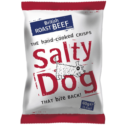 SALTY DOG British Roast Beef Crisps 24x40g