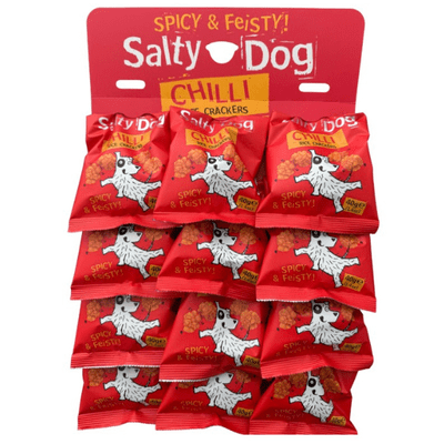SALTY DOG Chilli Rice Crackers Pub Card 12x40g