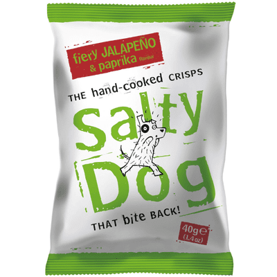 SALTY DOG Fiery Jalapeno & Paprika Crisps 24x40g