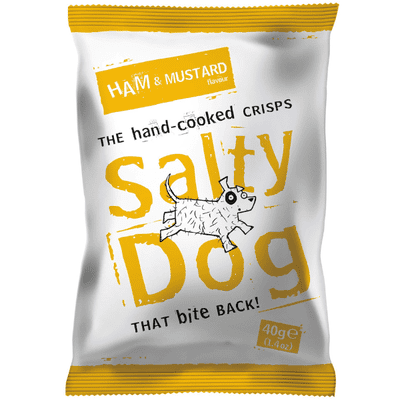 SALTY DOG Ham & Whole Grain Mustard Crisps 24x40g