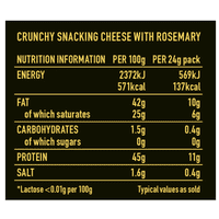 SERIOUS PIG Crunchy Snacking Cheese With Rosemary 24x40g