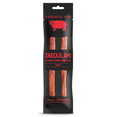 SERIOUS PIG Snackalami Spicy Twin Stick Salami 24x30g