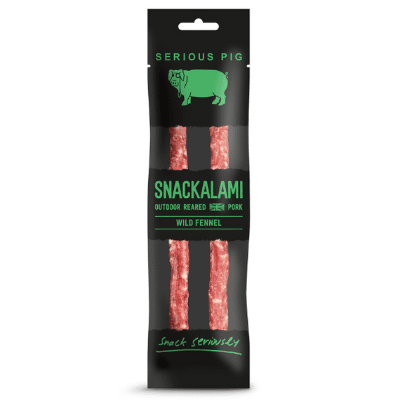 SERIOUS PIG Snackalami Wild Fennel Twin Stick Salami 24x30g