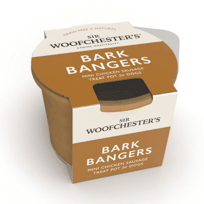SIR WOOFCHESTERS Bark Bangers Treat Pot for Dogs 12x5