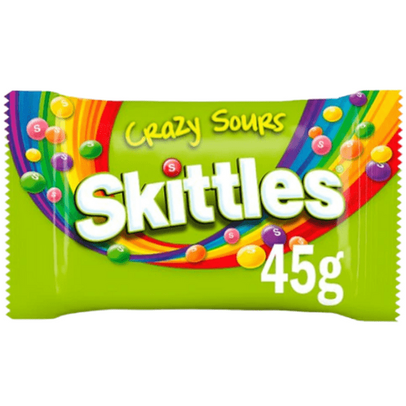SKITTLES Crazy Sours Sweets Bag 36 Pack
