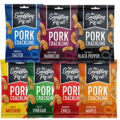 SNAFFLING PIG Flavoured Pork Crackling Mixed Case