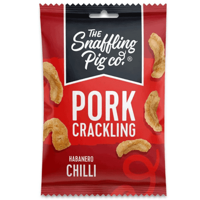 SNAFFLING PIG Habanero Chilli Flavoured Pork Crackling 12x40g