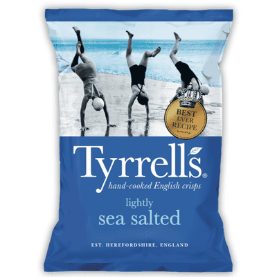 TYRRELLS Lightly Sea Salted Crisps 24x40g