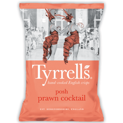 TYRRELLS Posh Prawn Cocktail Crisps 24x40g