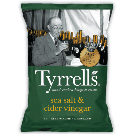TYRRELLS Sea Salt & Cider Vinegar Crisps 24x40g