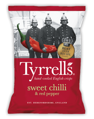 TYRRELLS Sweet Chilli & Red Pepper Crisps 24x40g
