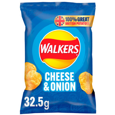 WALKERS Cheese & Onion Crisps Standard 32.5g