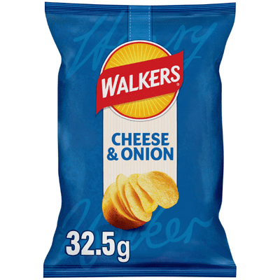 WALKERS Cheese & Onion Crisps Standard 32x32.5g