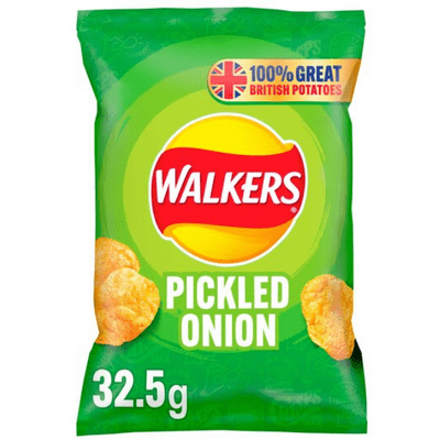 WALKERS Pickled Onion Crisps Standard 32x32.5g