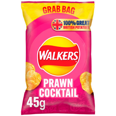 WALKERS Prawn Cocktail Crisps Grab Bag 45g