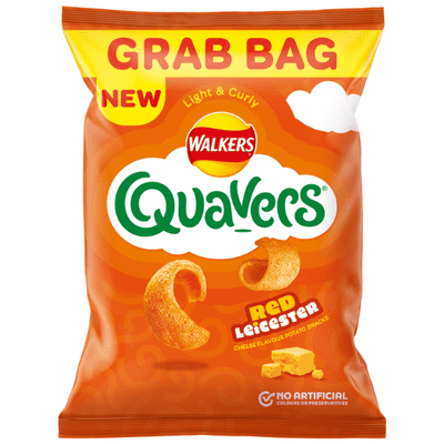 WALKERS Quavers Red Leicester Snacks Grab Bag 30x34g