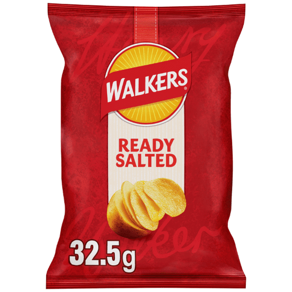 WALKERS Ready Salted Crisps Standard 32x32.5g