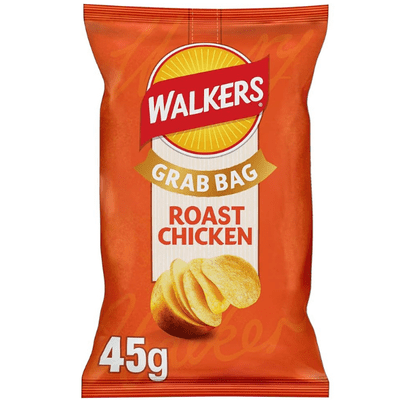 WALKERS Roast Chicken Crisps Grab Bag 32x45g