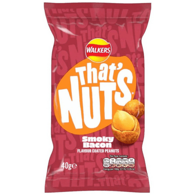 WALKERS That's Nuts Smoky Bacon Coated Peanuts Case