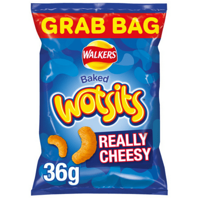 WALKERS Wotsits Really Cheesy Snacks Grab Bag 32x36g