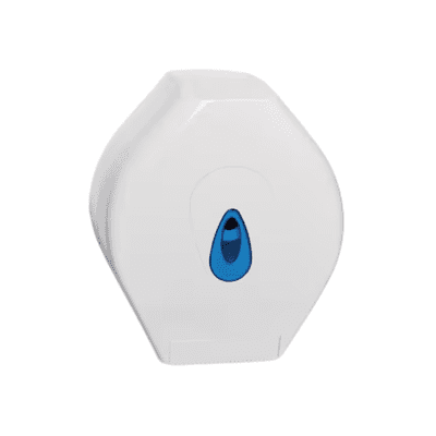 White/Blue Small Modular Mini Jumbo Toilet Roll Dispenser