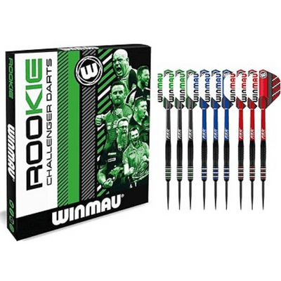 WINMAU Rookie Steeltip Brass Darts Set (9 Darts)