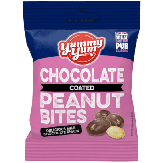 Yummy Yum Chocolate Peanuts 12x50g | Wholesale Pub Card