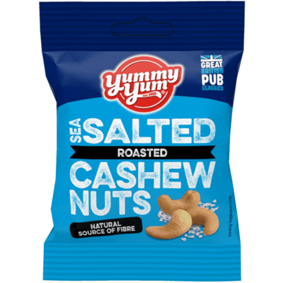 YUMMY YUM Sea Salted Roasted Cashew Nuts 12x50g