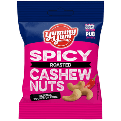 YUMMY YUM Spicy Roasted Cashew Nuts 12x50g