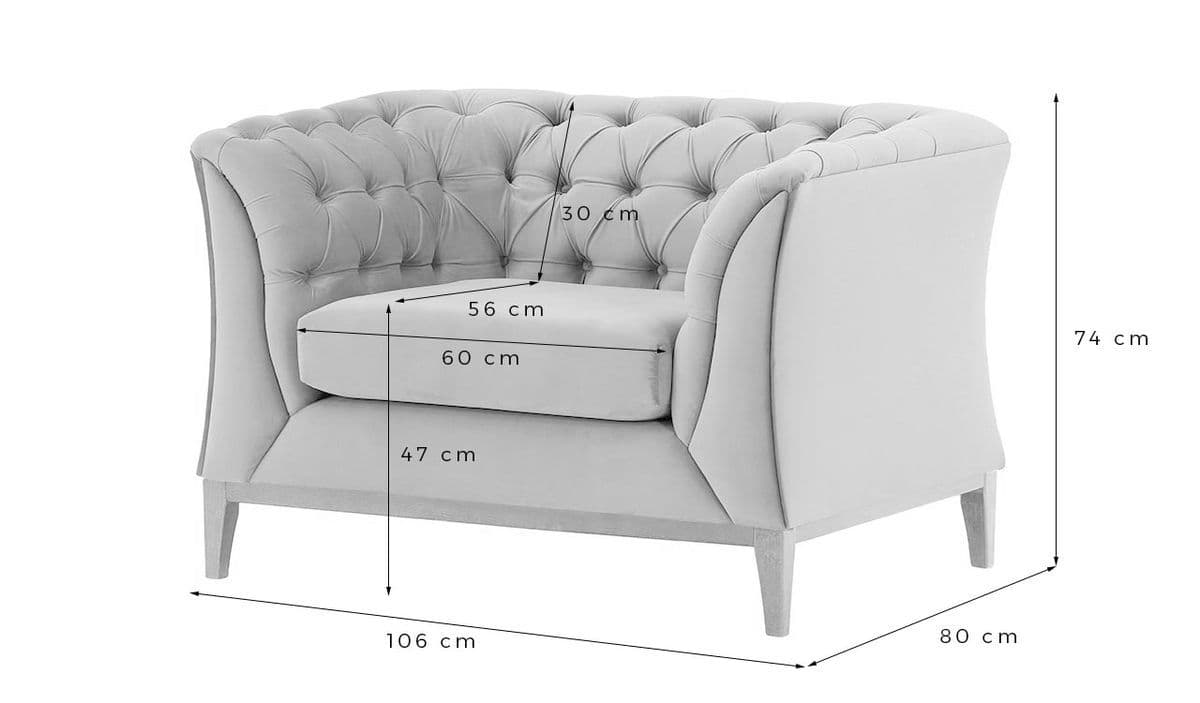 Chesterfield Modern Armchair Wood