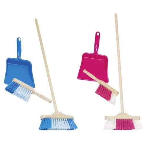 Childrens  Cleaning Sweeping Brush Play Set Includes Broom & Dustpan Toy