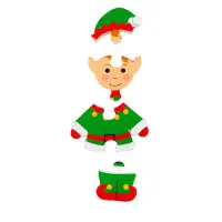 Christmas Elf Wooden Puzzle 4 Pieces