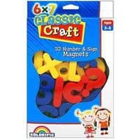 Colourific Classic Craft Magnetic Numbers & Sign or Lower Case Letters Ages 2-8