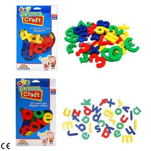 Colourific Classic Craft Magnetic Numbers & Sign or Lower Case Letters Ages 2-8