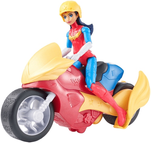 DC Super Hero Girls Wonder Woman or Batgirl with Motorcycle Vehicle