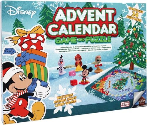 Disney Advent Calendar Game & Puzzle Includes 16 Disney Characters