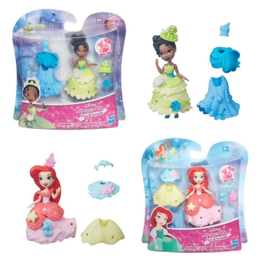 Disney Princess Little Kingdom Fashion Change Tiana or Ariel inch Doll