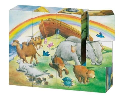 Goki Noahs Arrk Cube Puzzle 12 Pieces 3+ Years